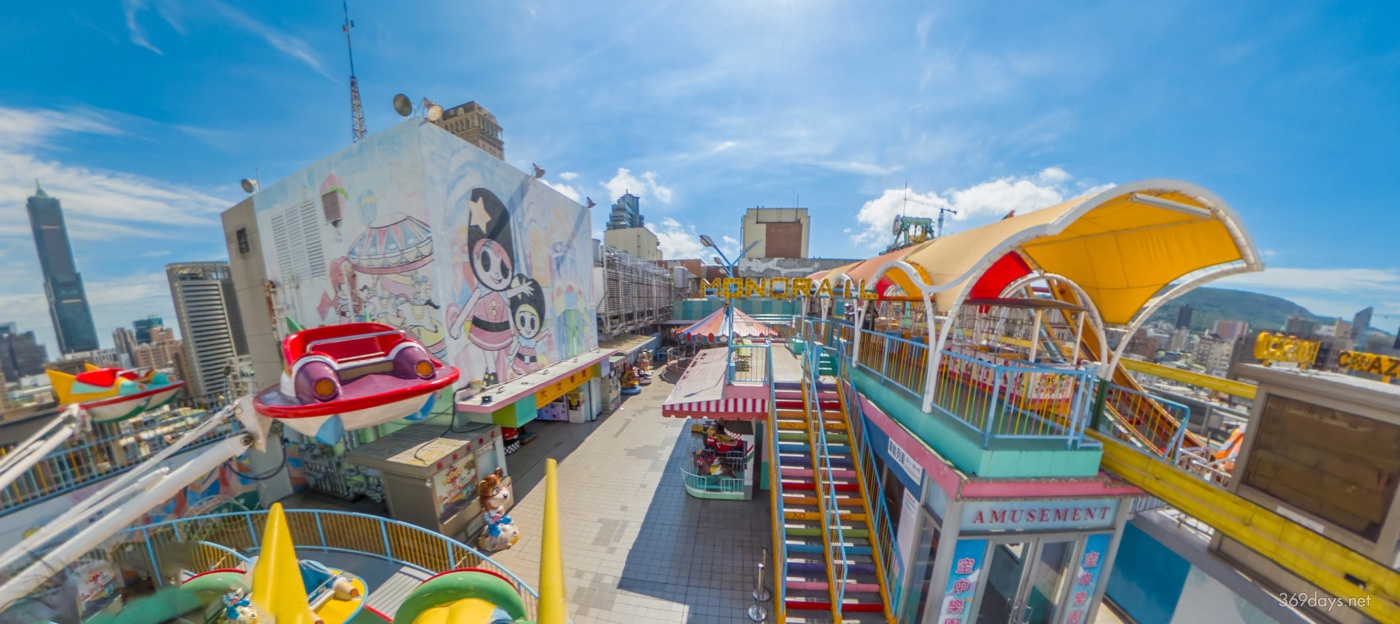 台湾のレトロな屋上遊園地「高雄大立空中遊樂園」に感動！ビルの上で